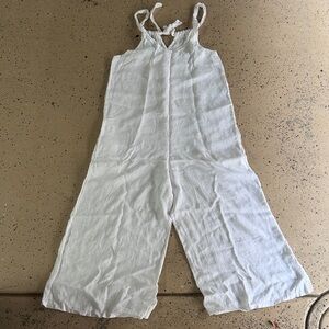 Elegant White Linen Jumpsuit